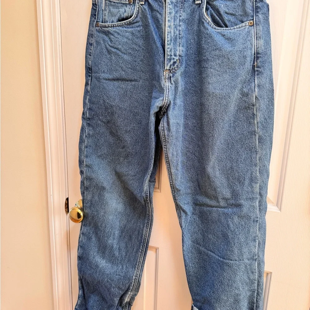 Carhartt Mens Flannel Lined Blue Jeans - Picture 3 of 4